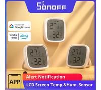 1-4 Unidades SONOFF SNZB-02D Zigbee Termómetro Digital LCD Inteligente Sensor de Temperatura y Humedad Monitoreo por APP Compatible con Alexa Google