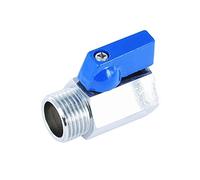 1/4" Válvula de esfera tipo mini, de Genebre, de latón con maneta de mariposa. Válvula esférica, válvula de bola. Rosca macho x hembra. Paso reducido. PN 16