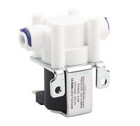 1/4" Válvula Solenoide Magnetventi, DC 12V Válvula de Agua Eléctrica Magnética Conexión Rápida Normalmente Cerrada