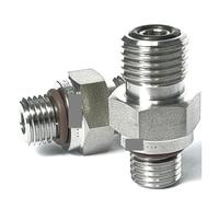 1/4" VCR Male Turn To 7/16-20UNF Male Coupler Adater SUS316L Stainless Steel Pipe Fitting Connector