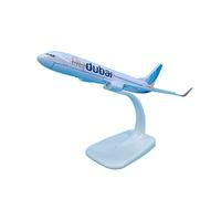 1 400 Apto para Fly Dubai Aviación Boeing B737-800 Modelo De Avión Fundición A Presión Metal con Tren Aterrizaje Base Kit de Juego de Pasatiempo