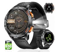 1,43" AMOLED Reloj Inteligente Hombre con GPS/Altitude y Brújula, Linterna, Llamadas,180+ Modos Deportivos, Monitor de Salud 24/7, Batería de 30 Días, 10ATM Impermeable Smartwatch para iOS y Android