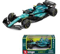 Bburago - Aston Martin AMR23#14 Alonso - Realistic F1 Car Scale 1:43, Diecast Replica with Official Aston Martin Licence, Recommended Age 3+ Years