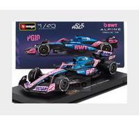 ALPINE F1 A525 TEAM BWT ALPINE N 10 SEASON 2025 PIERRE GASLY - WITH PILOT AND SHOWCASE BLACK BLUE PINK