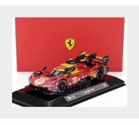 Bburago - Ferrari 499P LMH 24H Le Mans Champion 2024#50 Escala 1:43, Réplica Diecast con Vitrina Transparente, Licencia Ferrari, Edad 14+ Años