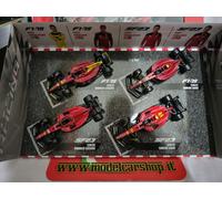 Bburago - Pack Regalo 4 F1 Ferrari SF-23-4 maquetas realistas de Coches a Escala 1:43, Licencia Oficial Ferrari, Edad Recomendada 3+ años