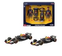 F1 Formula 1 Auto RED BULL 2024 RB20 VERSTAPPEN y PEREZ - Paquete de 2 modelos Diecast realistas a escala 1:43-14 cm - 18-38099