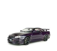 Nissan Skyline GT-R R34 Z-Tune 1998 Coche Modelo Lila 1:43 Solido