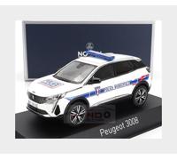 1:43 NOREV Peugeot 3008 Police Municipale 2023 White Blue NV473948