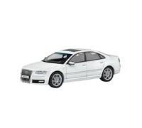 1:43 para Audi S8 D3 2010 Modelo De Coche De Aleación De Simulación Exhibición De Colección Estática Decoración Miniaturas De Automoción(White)