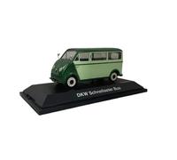 1:43 para Autobús DKW Schnellaster Verde Aleación, Modelo A Escala Metal Fundido Presión Vehículo Transporte Exhibición