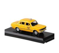 1:43 para FIAT 125P Varsavia 1980 Cabina Taxi Coche Amarillo Aleación Modelo Simulación Colección Adorno Miniaturas De Automoción