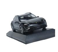 1:43 para Porsche Taycan Turbo S 2021 Modelo De Coche De Aleación Negro Juguete Coche Adorno Regalo Colección De Pasatiempos No Control Remoto Modelos(Negro)