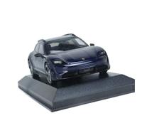 1:43 para Porsche Taycan Turbo S 2021 Modelo De Coche De Aleación Negro Juguete Coche Adorno Regalo Colección De Pasatiempos No Control Remoto Modelos(Azul)