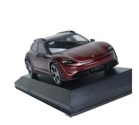 1:43 para Porsche Taycan Turbo S 2021 Modelo De Coche De Aleación Negro Juguete Coche Adorno Regalo Colección De Pasatiempos No Control Remoto Modelos(Rojo)