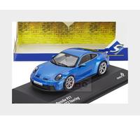 Solido Porsche 911 (992) GT3 Touring 2023 - Coche Modelo Die-Cast, Caja de Ventana con Base de plástico, Modelo Coleccionable Sportcoupé, South Sea Azul metálico, 1:43