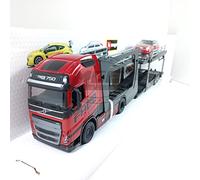 1/43 Truck Trailer Volvo FH16 GL 750 XXL Rojo Red + Coche LRX BURAGO