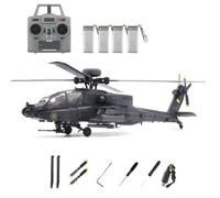 1/48 C170 RC ERA AH-64D Apache RC Helicóptero RC (piloto dibujado a mano) 2,4 GHz 6 canales Flybarless con posicionamiento de flujo óptico, retención de altitud TOF, vuelo inverso de un botón (gris
