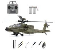 1/48 C170 RC ERA AH-64D Apache RC Helicóptero RC (piloto dibujado a mano) 2,4 GHz 6 canales Flybarless con posicionamiento de flujo óptico, retención de altitud TOF, vuelo inverso de un botón (verde/2