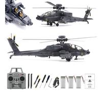 1/48 C170 RC ERA AH-64D Apache RC Helicóptero RC (piloto dibujado a mano) 2,4 GHz 6 canales Flybarless con posicionamiento de flujo óptico, retención de altitud TOF, vuelo inverso de un botón (gris