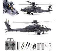 1/48 C170 RC ERA AH-64D Apache RC Helicóptero RC (piloto dibujado a mano) 2,4 GHz 6 canales Flybarless con posicionamiento de flujo óptico, retención de altitud TOF, vuelo inverso de un botón (gris