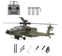 1/48 C170 RC ERA AH-64D Apache RC Helicóptero RC (piloto dibujado a mano) 2,4 GHz 6 canales Flybarless con posicionamiento de flujo óptico, retención de altitud TOF, vuelo inverso de un botón (verde/3