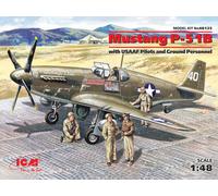 ICM 48125 - 1:48 MUSTANG P-51 B II Guerra Mundial American Fighter Con USAAF