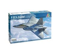 Italeri 2822 1:48 US F - 22A Raptor - modelismo, Kit, Modelo de Suelo, Hobby, Pegado, Kit de plástico, detallado, Grey, IT2822