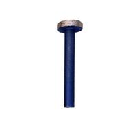 1/4pc 6mm Shank 15mm-30mm Diamond Grinding Heads Sintering Mounted Points T Ball Cone Cylindrical Wheel Stone Carving Grinding Tools(15mm)