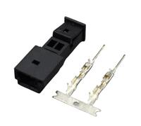 1/5/10/20 kits 2 Pin B-14525-1 9-968554-1 9-968554-1A 8-1452577-1A Luz de puerta del coche Socket A-dio Tweeter p/lug(Black Male,5Sets)