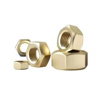 1/5/10/50/100 Uds M1.4 .6 M2 .5 M3 M4 M5 M6 M8 M10 M12-M20 DIN934 Tuerca Hexagonal De Cobre Y Latón for Perno(M8 (10pcs))