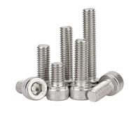 1/5/10/50 Uds DIN912 M3 M4 M5 M6 M8 A2-70 304 cabeza hexagonal de acero inoxidable tornillo Allen longitud de la rosca 10-150mm(120mm,M8 5pcs)