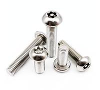 1/5/10/50 Uds M2 .5 M3 M4 M5 M6 M8 304 A2-70 Cabeza Redonda De Botón Torx Seis Lóbulos Acero Inoxidable Con Pin Tornillo Seguridad Antirrobo(25mm,10pcs M6)
