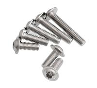 1/5/10/50 Uds M3 M4 M5 M6 M8 A2 304 hexagonal de acero inoxidable Allen medio botón redondo cabeza de brida con tornillo de arandela(70mm,1pc M8)
