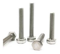 1/5/10 Uds M3 M4 M5 M6 M8 A2-70 304 Acero Inoxidable DIN933 Hexagonal Externo Cabeza Hexagonal Tornillo Longitud De Rosca 6-200mm(35mm,10pcs M4)
