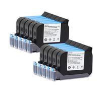 1 5 10pcs JS12 JS12M Cartucho de tinta compatible con la impresora de mano Eco Solvent 600 PPI Código de fecha 12. Codador de inyección de tinta de 7 mm de recarga no encriptada(JS12--Black--10pcs)