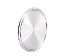 1,5 "2" 3 "4" 6 "Tri abrazadera SUS 304 sanitario inoxidable Tri-abrazadera TC tapa ciega tapa final virola de vino for elaboración casera OD 50,5mm-145mm(Ferrule 25.4mm)