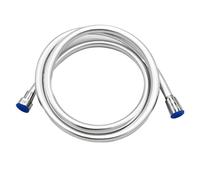 1.5/2/3/4m PVC Handheld Shower Head Hose Flexible Anti Winding Explosion-proof Water Tube Bathroom Faucet Hose Extension Pipe(Silver,300cm)