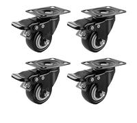1.5/2 Inch Swivel Castor Wheels Trolley Furniture Caster Pack Of 4 Para el Hogar y la Oficina(4 Pcs-Brake,2 inch)
