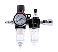 1/5/20 AFC2000 1/4 Compresor de aire Separador de aceite y agua Filtro regulador Trampa con válvula reductora de presión for aerógrafo(AFC w (SM20 PM20),5 Sets)