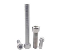 1/5/20 piezas DIN912 hilo fino M3 M4 M5 M6 M8 M10 M12 304 A2 tornillo de cabeza cilíndrica hexagonal Allen de acero inoxidable(10mm,10pcs M4 pitch 0.5)
