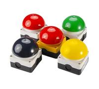 1/5/20 Uds. Botón de parada de emergencia reinicio automático/botón de bloqueo automático caja de interruptor de botón de seguridad con cabeza de seta resistente al agua(Self Reset Yellow,1 PCS_1NO)