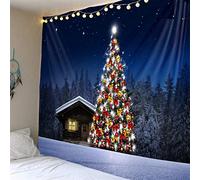 1.5 * 2m Telón De Fondo Fotografía Patrón De Árbol De Navidad Chimenea Backdrop Background Rojo para Navidad Escena Fiesta Christmas Estudio (200x180cm,Figura 8)