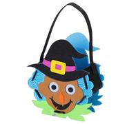 1/5 bolsas de fieltro para decoración de Halloween, tela no tejida, decoración 3D, bolso de mano, truco de golosinas, calabaza, cráneo