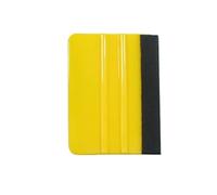 1/5 calcomanías para coche, rasqueta de vinilo de fibra de carbono con espátula de fieltro, herramienta de envoltura de película para coche, 10 x 7 cm (amarillo)