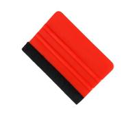 1/5 calcomanías para coche, rasqueta de vinilo de fibra de carbono con espátula de fieltro, herramienta de envoltura de película para coche, 10 x 7 cm (rojo-1 unidad)