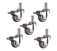 1.5 Inch 2 Inch Universal Wheel Mute Does Not Hurt The Floor Screw Brake Pulley Caster Small Wheel Castors Plunger Wheel Casters(50mmWheel Brake Plunger)