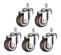 1.5 Inch 2 Inch Universal Wheel Mute Does Not Hurt The Floor Screw Brake Pulley Caster Small Wheel Castors Plunger Wheel Casters(50mmScrew Wheel)