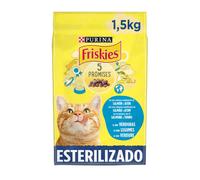 1.5 KG 1.5 kg Purina Friskies Sterilized Pienso para gatos con salmón, atún y verduras
