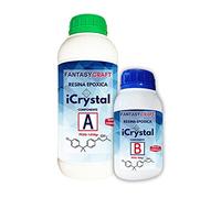 1,5 Kg I-CRYSTAL RESINA EPOXI Para Manualidades y arte, encapsulados, mejor calidad/precio, resina de curado mas rápido que las standards (1500gr)